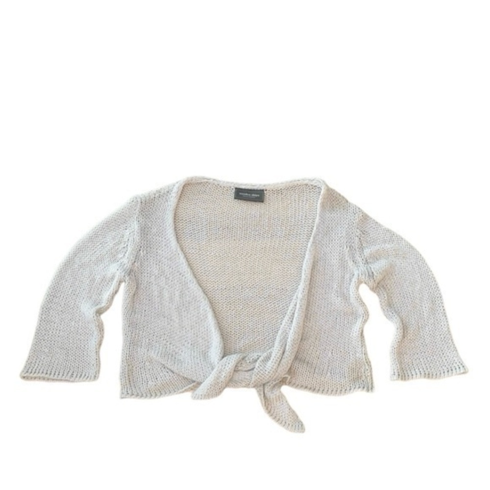Wooden Ships Cream Tie-Front Cardigan
